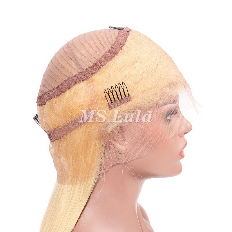 #613 Blonde Color Straight 360 Lace Frontal Wig - 图片 7